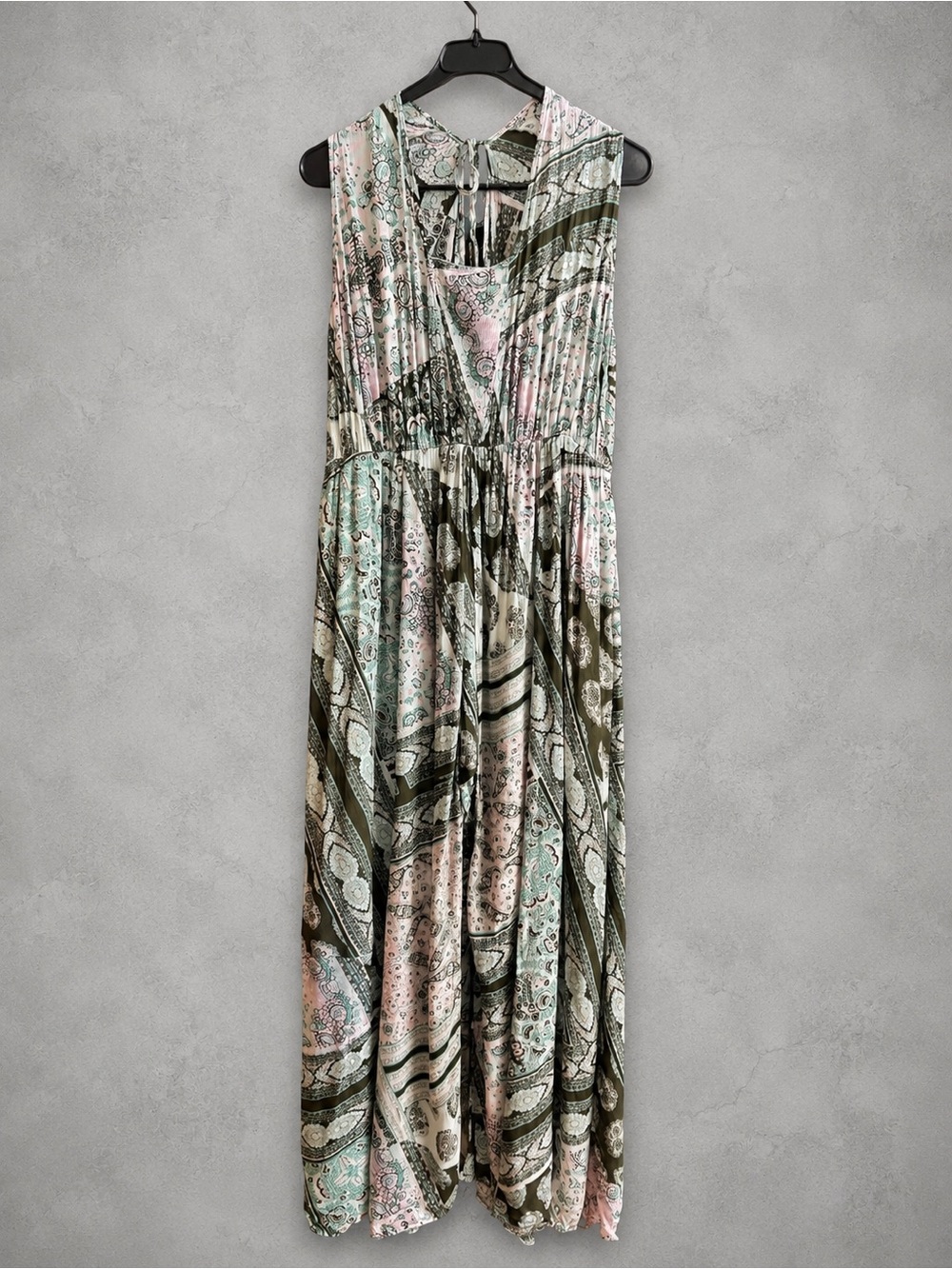 New York & Company Sleeveless XL Maxi Romper Dress Overlay hidden shorts